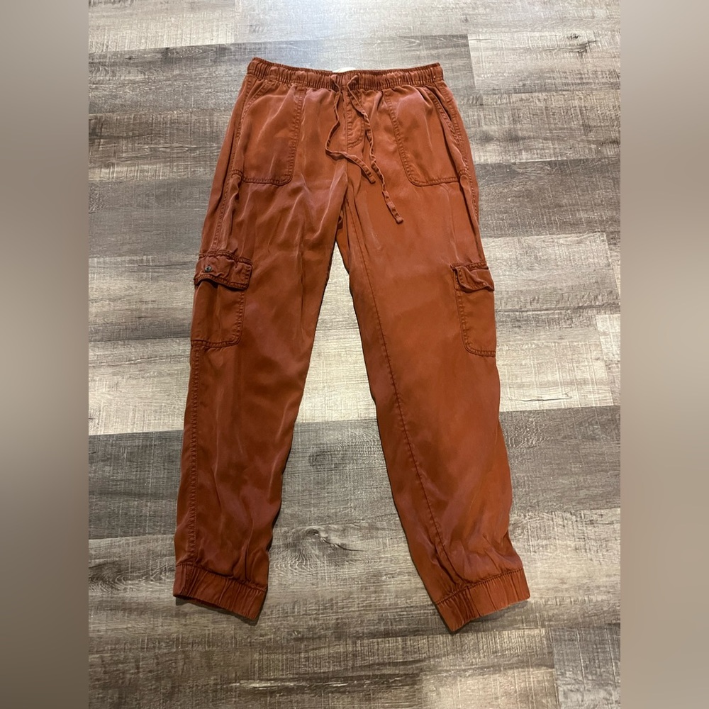 Orange Stretchy Cargo Pants